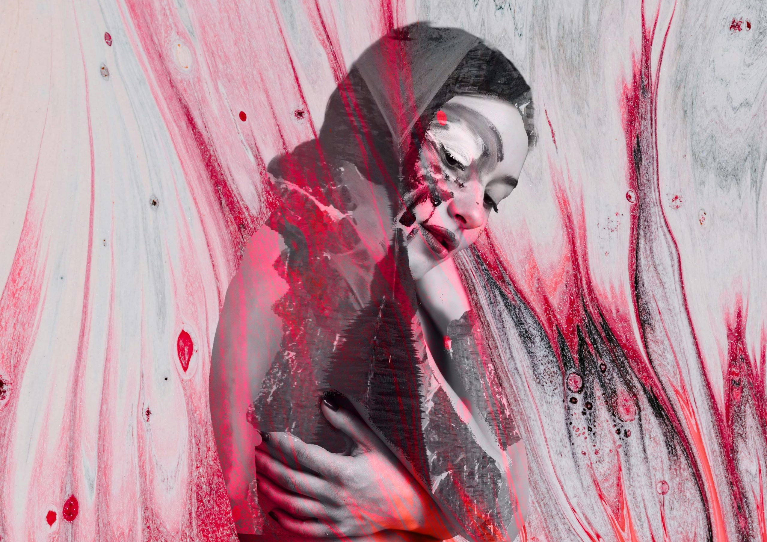 tableau abstrait d'une femme