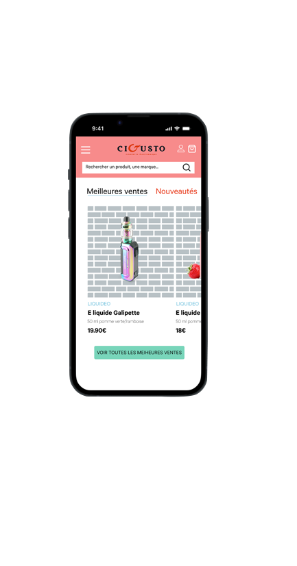 Image de l'interface du site web de Cigusto