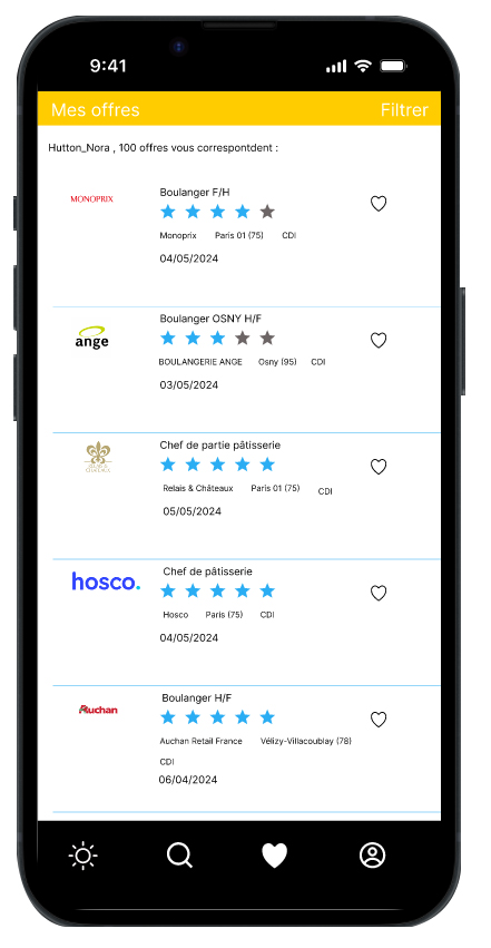 interface de météojob